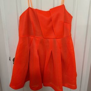 Neon Orange Mini Dress